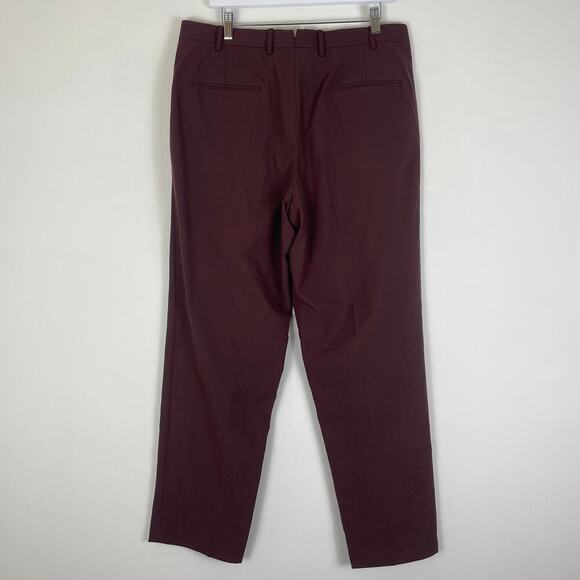Sene Men’s Soho FlexTech Pants in Maroon Stretch 34x30 - Picture 2 of 6